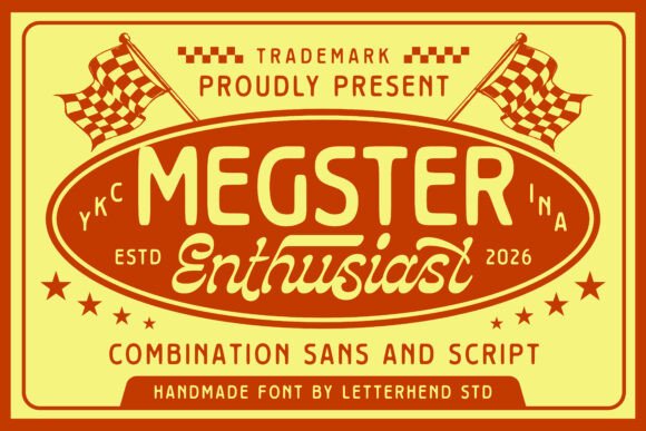 Capture That Vintage Racing Spirit with the Megster Enthusiast Font Duo
