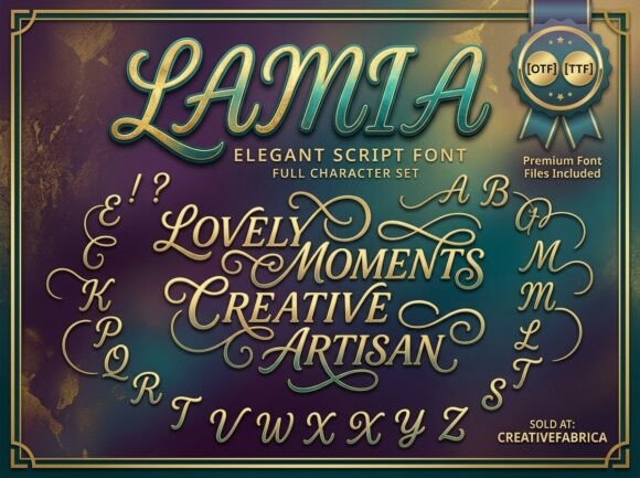 Lamia Font: An Elegant Script Typeface for Elevated Design